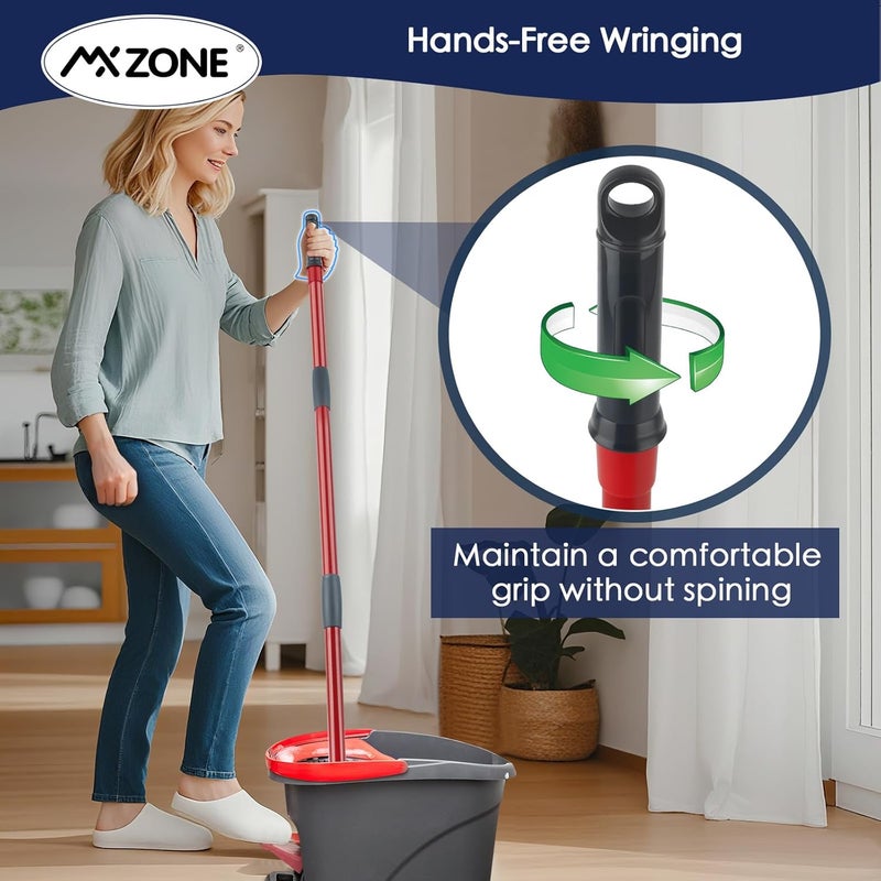 MXZONE Spin Mop Handle Replacement Compatible with O Cedar Spin Mop and Bucket, 4-Section 29" to 56" Rotatable Mop Replace Handle, Mop Stick for Floor Cleaning (Mop Head & Base not Include) - Image 4